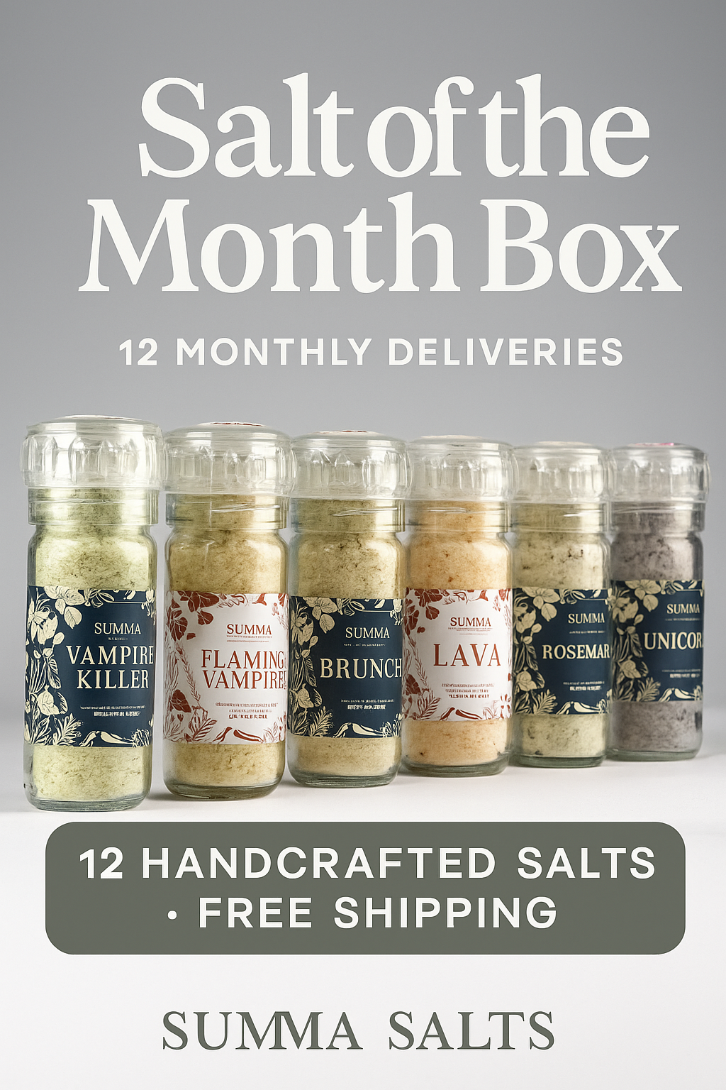 Salt of the Month Box – 12 Monthly Deliveries | Summa Salts