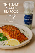 Load image into Gallery viewer, Seafood Salt – Lemon, Lemon Basil, Dill &amp; Parsley
